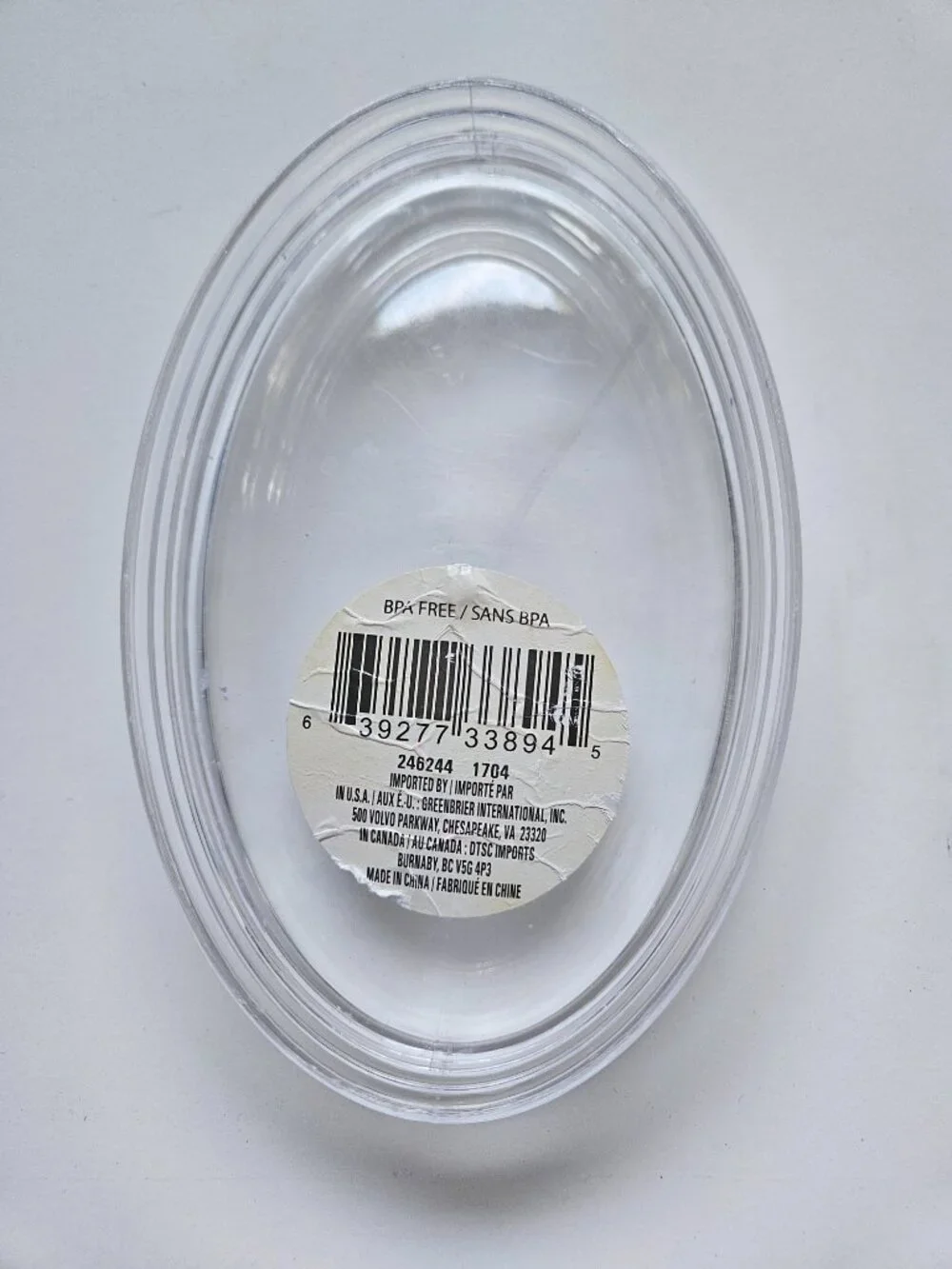 Plastic Oval Round Clear Soap Dish